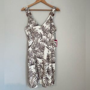 NWT Vince Camuto Linen Blend Floral Midi Dress – Size 12